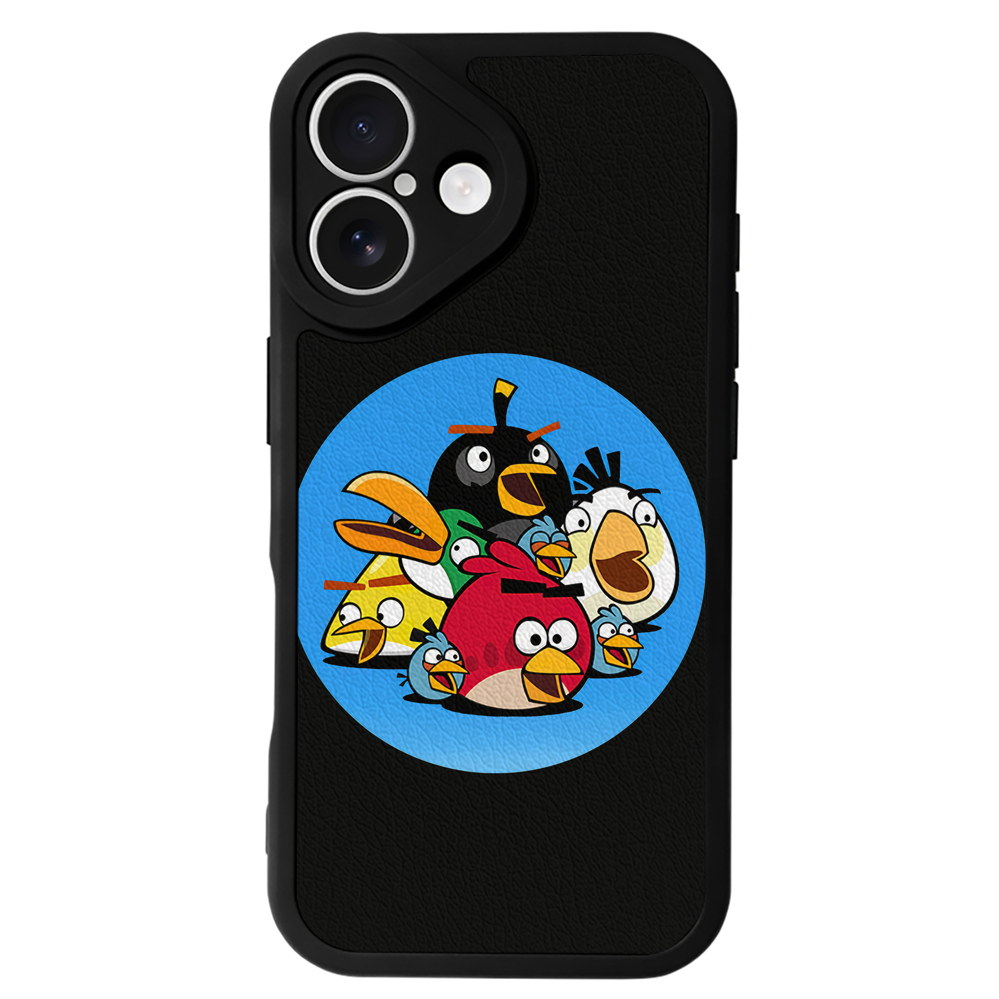 （画像用） Angry Birds アングリーバード 【iPhone 16シリーズ対応】シリコンスマホケース（レザー調） 材質：シリコン
